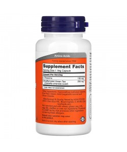 Now Foods L-Theanine 100 mg 90 капсул, L-теанін
