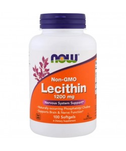 Now Foods Lecithin 1200 mg 100 гелевые капсулы, лецитин