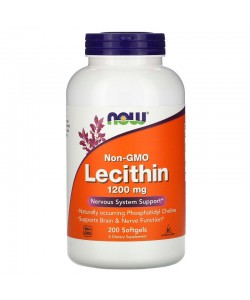 Now Foods Lecithin 1200 mg 200 гелевые капсулы, лецитин