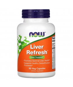 Now Foods Liver Refresh 90 капсул, поживні речовини і трави, корисні для здоров’я печінки