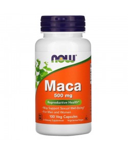 Now Foods Maca 500 mg 100 капсул, екстракт корня маки