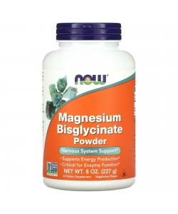 Now Foods Magnesium Bisglycinate Powder 227 грам, бісгліцинат магнію
