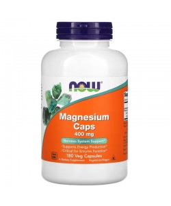 Now Foods Magnesium Caps 400 mg 180 капсул, магний