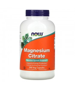Now Foods Magnesium Citrate 240 капсул, цитрат магнію