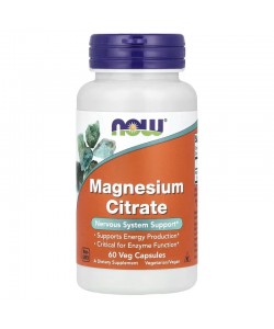 Now Foods Magnesium Citrate 60 капсул, цитрат магнію Now Foods Magnesium Citrate 60 капсул, цитрат магнію