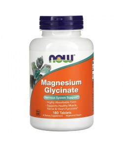 Now Foods Magnesium Glycinate 180 таблеток, гліцинат магнію