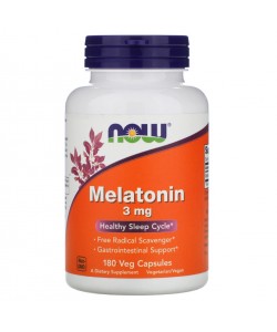 Now Foods Melatonin 3 mg - 180 капсул, мелатонін