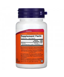 Now Foods MK-7 Vitamin K-2 100 mcg 60 капсул, вітамін K2 у вигляді менахінону-7