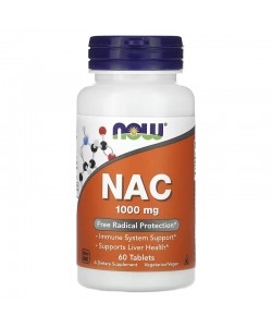Now Foods NAC 1000 mg 60 таблеток, N-ацетилцистеїн (NAC)