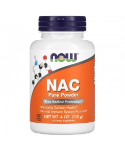 Now Foods NAC Pure Powder 113 грамм, N-ацетилцистеин