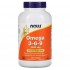 Now Foods Omega 3-6-9 1000 mg 250 гелеві капсули, незамінні жирні кислоти 3-6-9