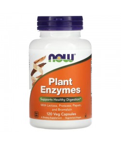 Now Foods Plant Enzymes 120 капсул, комплекс ферментов