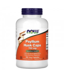 Now Foods Psyllium Husk Caps 180 капсул, порошок із лушпиння подорожника