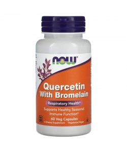 Now Foods Quercetin With Bromelain 60 капсул, кверцетин и бромелаин