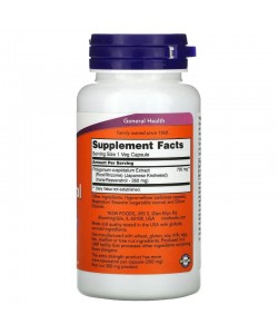 Now Foods Resveratrol 350 mg 60 капсул, ресвератрол 