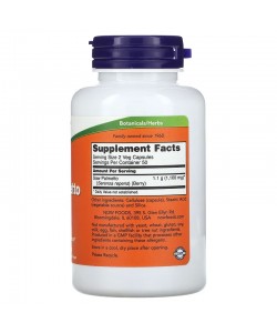 Now Foods Saw Palmetto Berries 550 mg 100 капсул, ягоды пальма сереноя