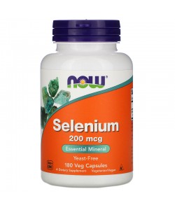 Now Foods Selenium 200 mcg 180 капсул, сален