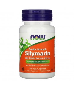 Now Foods Milk Thistle Silymarin 300 mg 50 капсул, екстракт розторопші з артишоком і кульбабою