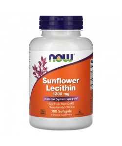 Now Foods Sunflower Lecithin 100 м'яких капсул, соняшниковий лецитин