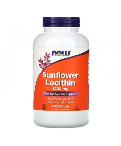 Now Foods Sunflower Lecithin 200 м'яких капсул, соняшниковий лецитин