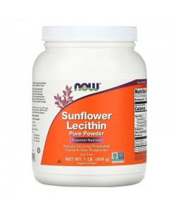 Now Foods Sunflower Lecithin Pure Powder 454 грам, соняшниковий лецитин