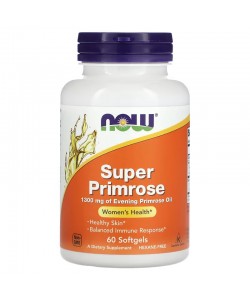 Now Foods Super Primrose 1300 mg 60 мягких капсул, масло примулы вечерней