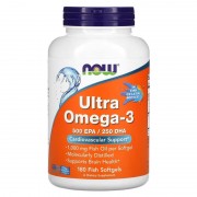Now Foods Ultra Omega-3 500EPA/250DHA 180 fish softgels