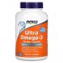 Now Foods Ultra Omega-3 500EPA/250DHA 180 рыбных капсул, ультра омега 3, рыбий жир