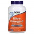Now Foods Ultra Omega-3 500EPA/250DHA 180 капсул, ультра омега 3, рыбий жир