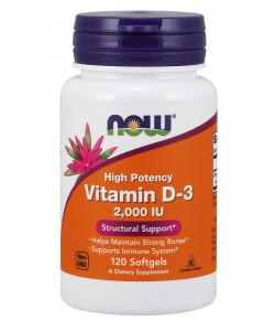 Now Foods Vitamin D-3 120 капсул, вітамін д