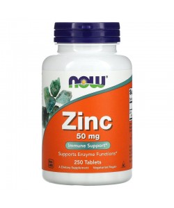 Now Foods Zinc 50 mg 250 таблеток, цинк