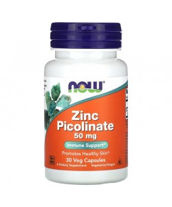 Now Foods Zinc Picolinate 50 mg 30 капсул, піколінат цинку
