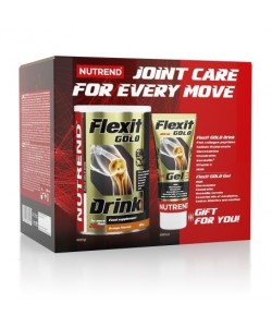 Nutrend Flexit Gold Drink 400 грамм, комплекс для поддержки здоровья суставов + быстро впитывающийся массажный гель