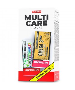 Nutrend Multi Care Pack MultiComplex Compressed 60 caps + Omega 3 Plus 120 капсул, суміш вітамінів, мінералів, активних екстрактів та омега-3