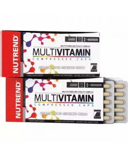 Nutrend MultiVitamin Compressed Caps 60 капсул, широкий спектр витаминов, дополненных растительными экстрактами