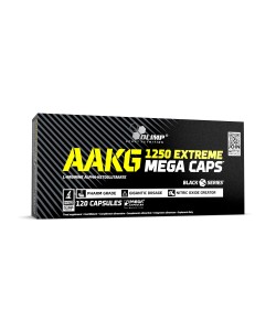 Olimp AAKG 1250 Extreme Mega Caps 120 капсул, аргинин альфа-кетоглутарат