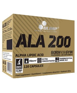 Olimp ALA 200 120 капсул, альфа-липоевая кислота