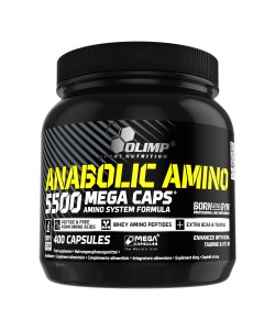 Olimp Anabolic Amino 5500 Mega Caps 400 капсул, суміш пептидів і вільних амінокислот