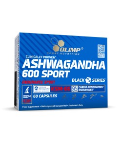 Olimp Ashwagandha 600 Sport 60 капсул, ашваганда з високою концентрацією активних речовин (5% вітанолідів)