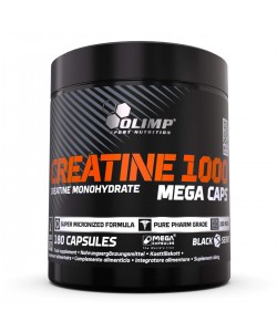 Olimp Creatine 1000 Mega Caps 180 капсул, якісний моногідрат креатину в капсулах