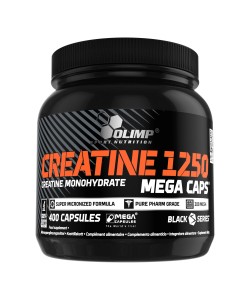 Olimp Creatine Monohydrate 1250 Mega Caps 400 капсул, качественный моногидрат креатина в капсулах