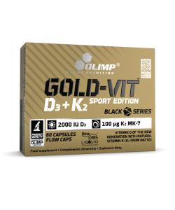 Olimp Gold Vit D3+K2 Sport Edition 2000 60 капсул, вітаміни D3, K2