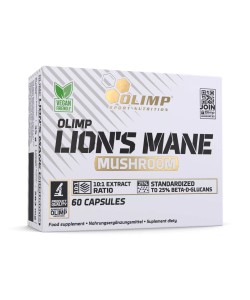 Olimp Lion's Mane Mushroom 60 капсул, гриб їжовик гребінчастий (левова грива)