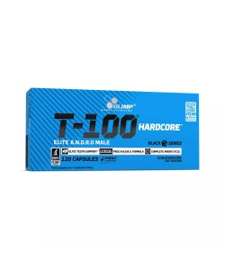 Olimp T-100 Hardcore 120 капсул, комплекс натуральных растительных экстрактов, обогащенный витамином В6, цинком и магнием