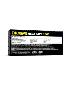 Olimp Taurine 1500 Mega Caps 120 капсул, таурин