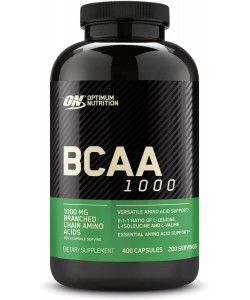 Optimum Nutrition BCAA 1000 400 капсул, амінокислоти бцаа в капсулах