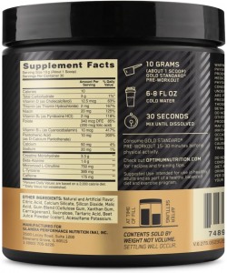 Optimum Nutrition Gold Standard Pre-Workout 300 грамм, предтренировочный комплекс