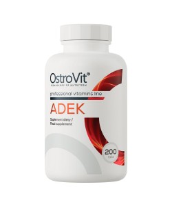 OstroVit ADEK 200 таблеток, комплекс жиророзчинних вітамінів A, D, E і K