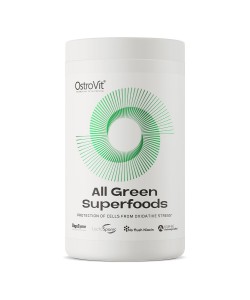 OstroVit All Green Superfoods 345 грам, суміш рослинних екстрактів, грибів, вітамінів та мінералів