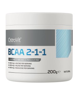 OstroVit BCAA 2-1-1 200 грамм, незаменимые аминокислоты бцаа